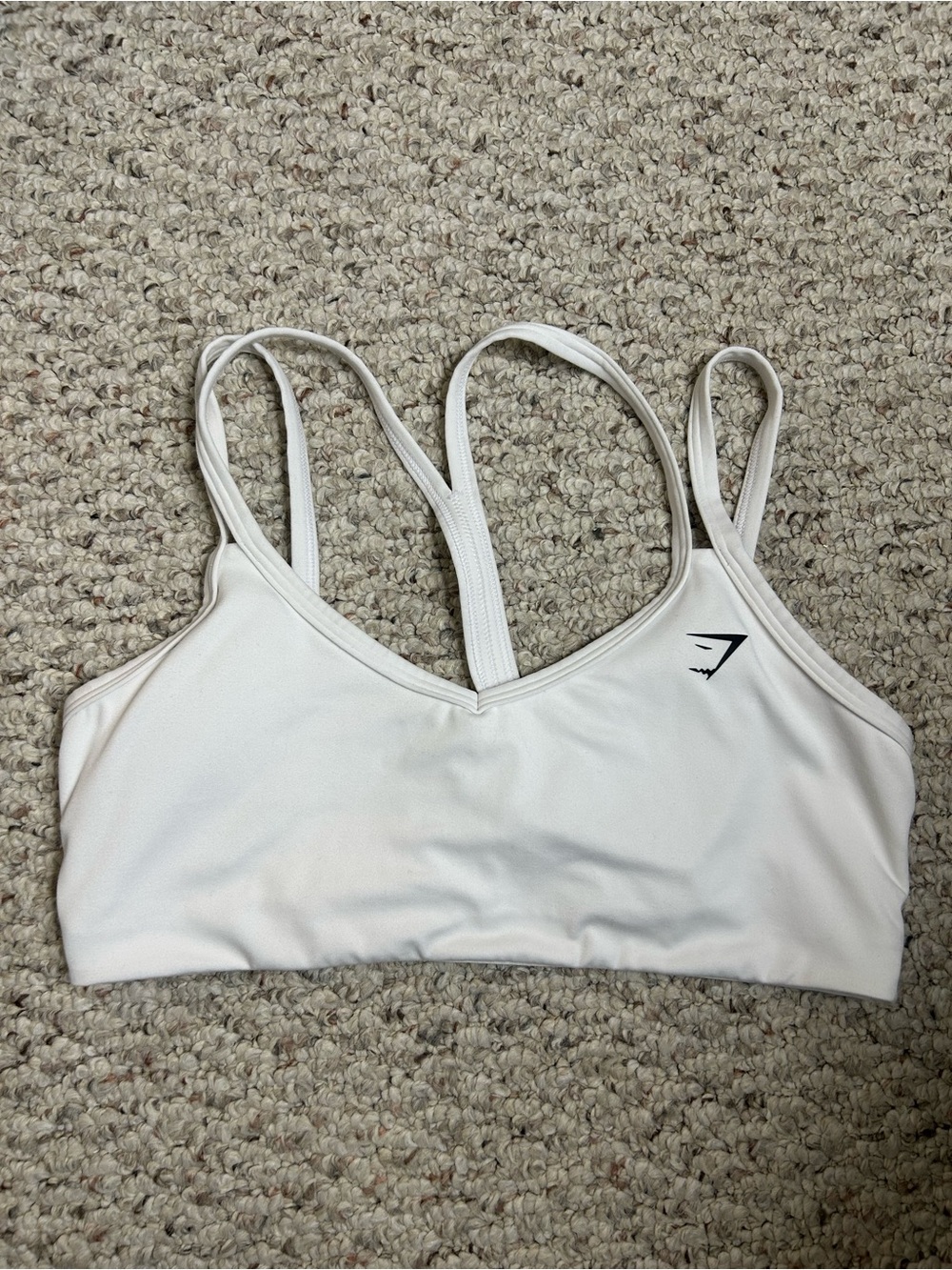 Gymshark STRAP FEATURE SPORTS BRA White Size M
